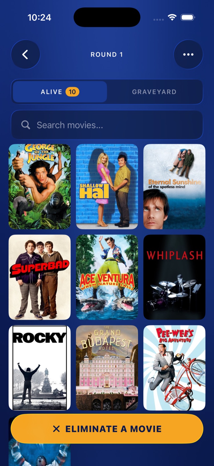 The Movie Game app